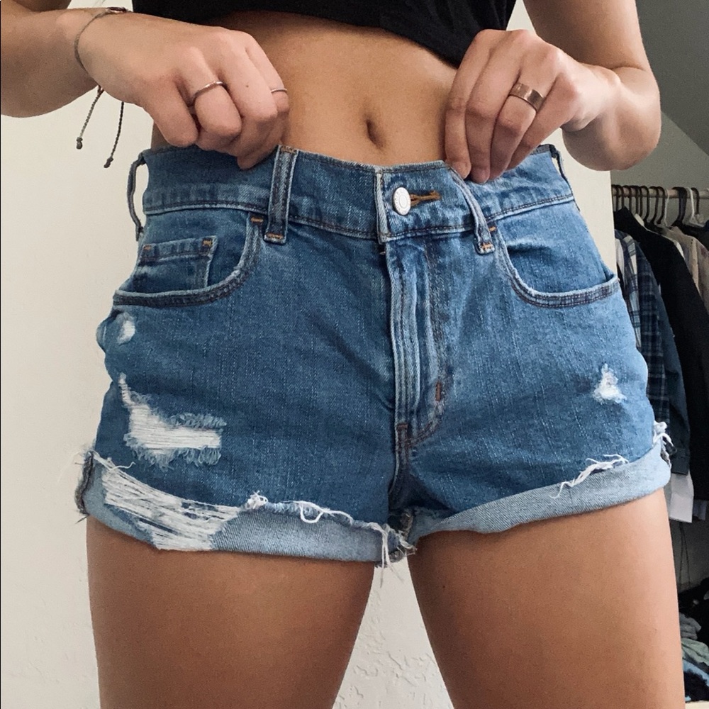 boyfriend jean shorts